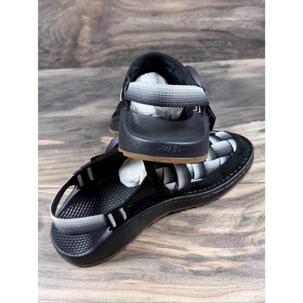 NIB Chaco W9 Canyon Woven Clogs Fade Black White Suede Jacquard Polyester - Picture 8 of 11